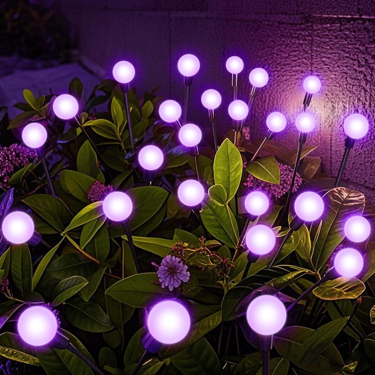 Solar Garden Lights Outdoor, Waterproof Solar Powered Lights for Yard Pathway Patio, Swaying Lawn Decor as Gardening Gifts for Women Holiday (Purple, 6 Pack 36 LED)