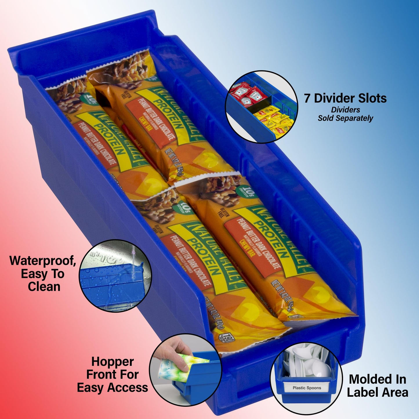 Akro-Mils 30120 Heavy Duty Plastic Shelf Bins, 12"x 4"x 4", Yellow, 24-Pack