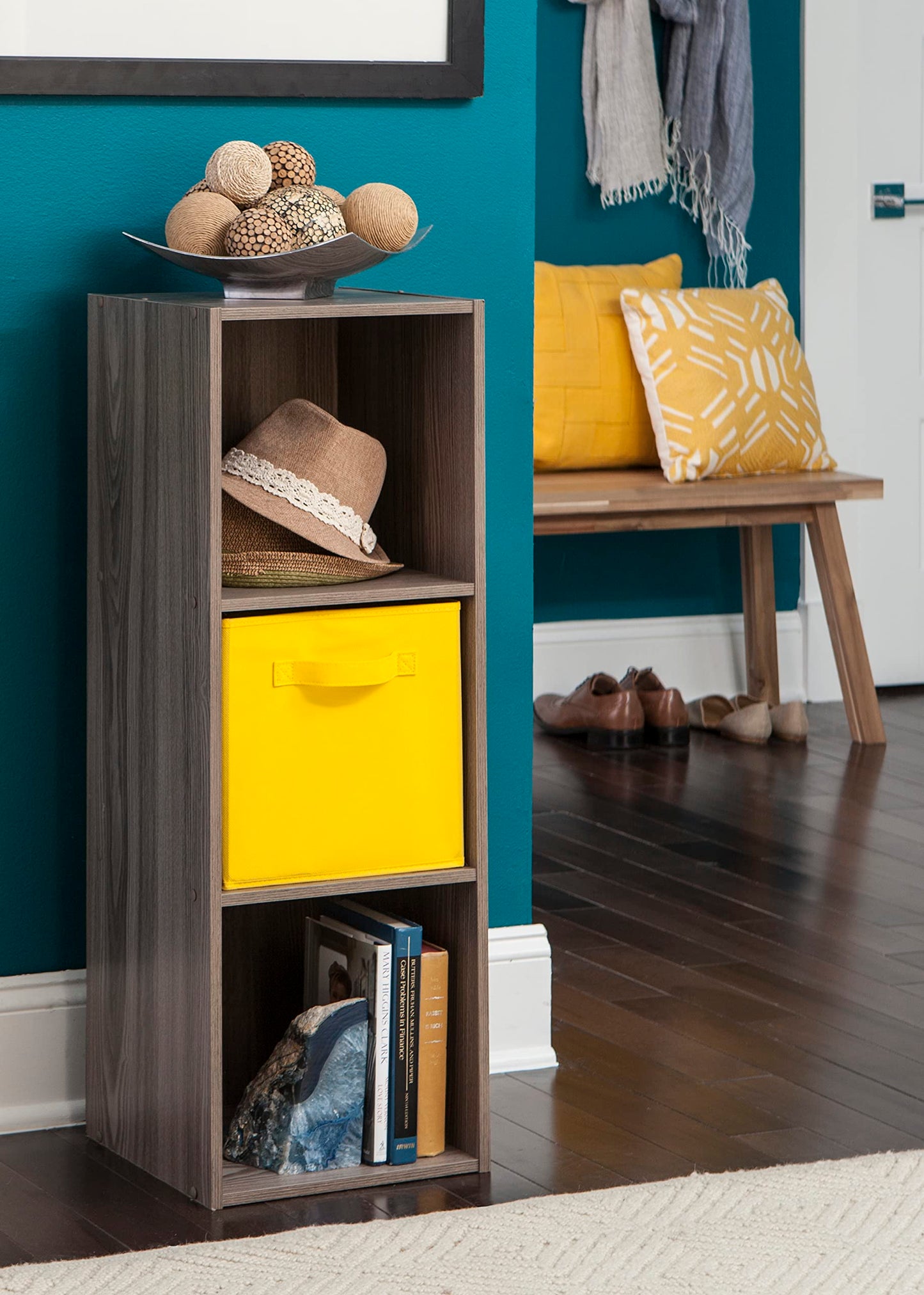 ClosetMaid Cubeicals 3 Cube Storage Shelf Organizer Bookshelf - Vertical/Horizontal, Easy Assembly