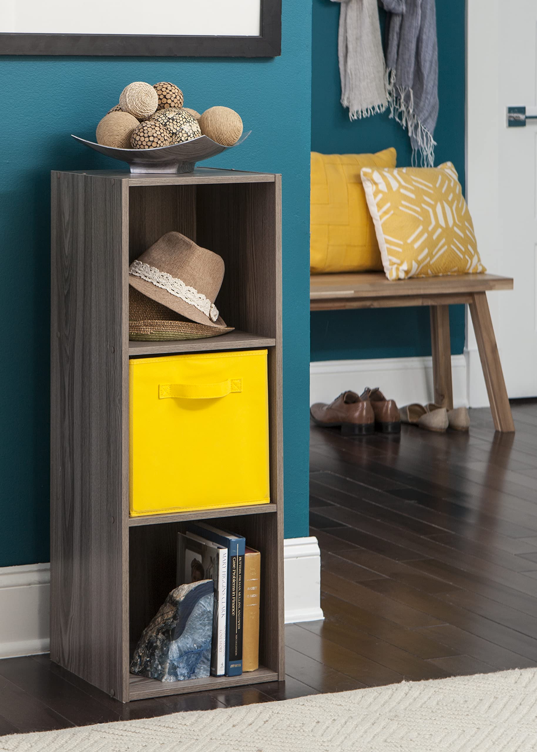 ClosetMaid Cubeicals 3 Cube Storage Shelf Organizer Bookshelf - Vertical/Horizontal, Easy Assembly