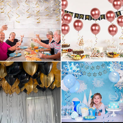 BEISHIDA 3 Pack 100 Yards Gold Red Green Ribbon Curling Crimped Glitter Ribbon Balloon String Shiny Metallic Gift Wrapping Ribbon Birthday Party Christmas Art Craft Decoration