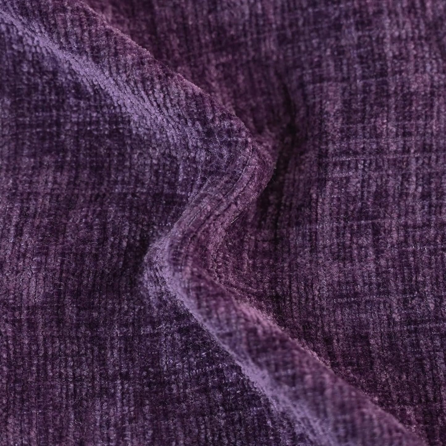 CaliTime Throw Pillow Covers Decorative 12 X 20 Inches Pack of 2 Cozy Chenille Cushion Cases for Couch Sofa Bed Living Room Home Plum Purple