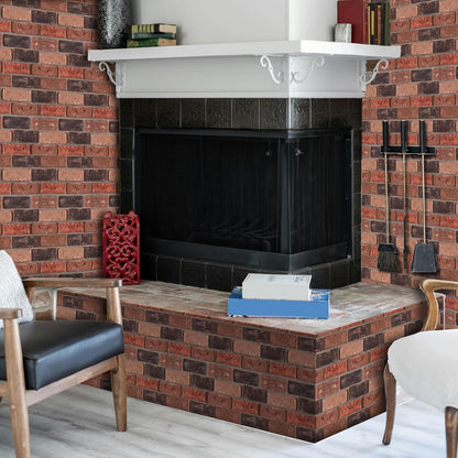 Faux Brick Wall Panels,3D Wall Panel Peel and Stick,Brick Wallpaper,Faux Brick Foam Self Adhesive Textured Medieval for Living Room Bedroom Cover 8.46.Sq.Ft. 10 PCS 11.8 x 11.8 Inch.