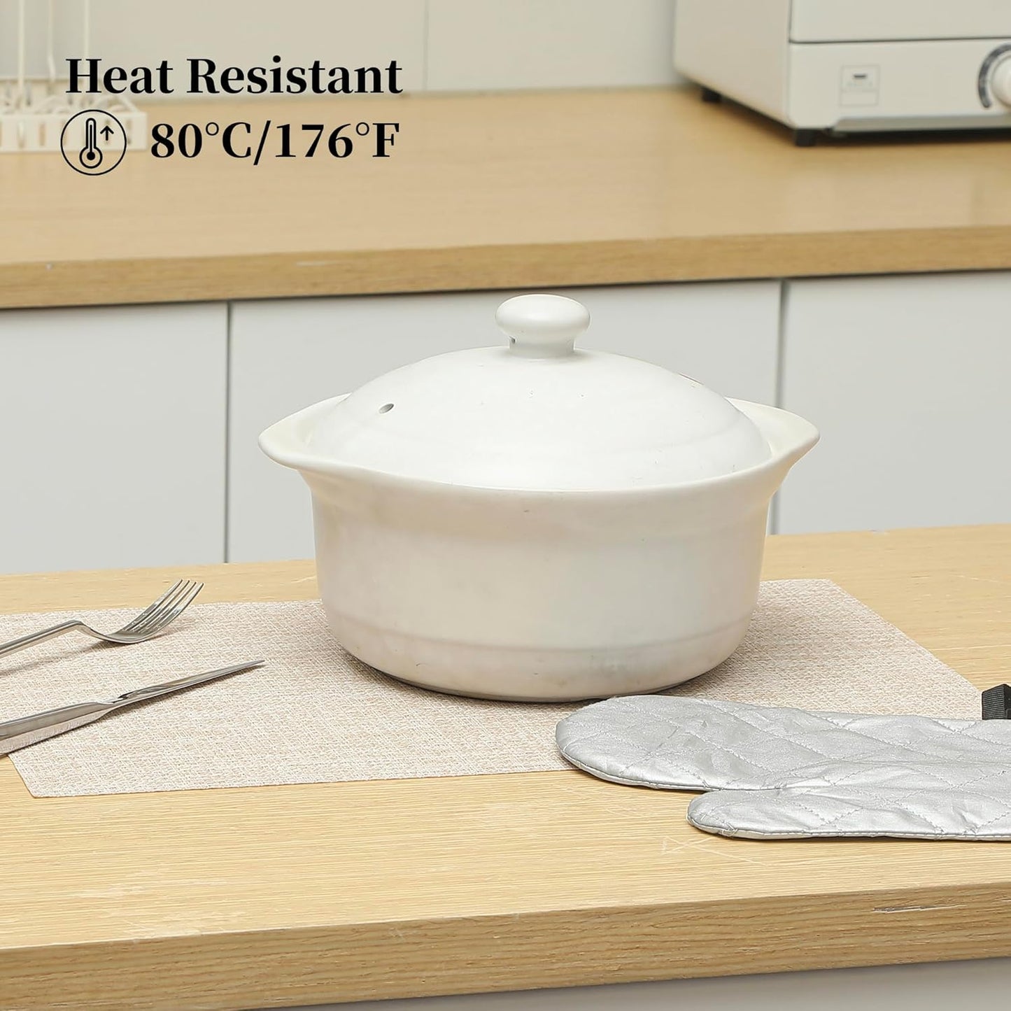 Leetaltree Beige Placemats Set of 24 - Heat Resistant Non-Slip Place mats for Dining Table, Washable Durable PVC Vinyl Woven Table Mats（Beige, 24）