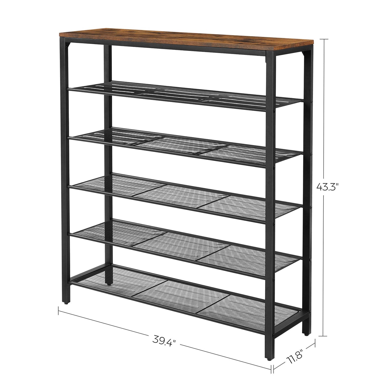 VASAGLE 6-Tier Shoe Rack, Shoe Organizer for Closet, Entryway, 24-30 Pairs of Shoes, Large Shoe