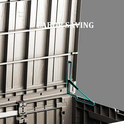 100 Gallon Double-Wall Resin Deck Box - Lockable Waterproof Outdoor Storage Box, 1000lbs Capacity & Doubles as Seating for Patio Furniture - Garden Tools, Pool Accessories (Brown)