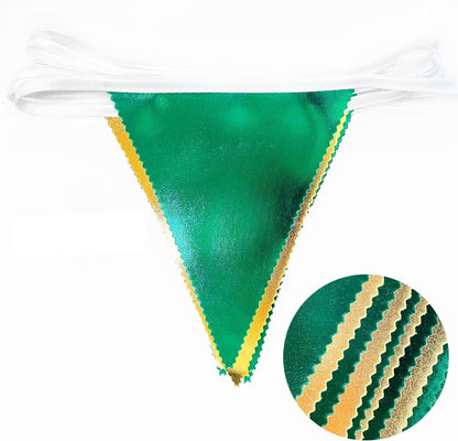 Green Gold Party Decorations Metallic Fabric Triangle Pennant Banner Flag Bunting Garland for Graduations Birthday Retirement Wedding Baby Shower Spring Summer Master Golf Theme Outdoor Party Supplies