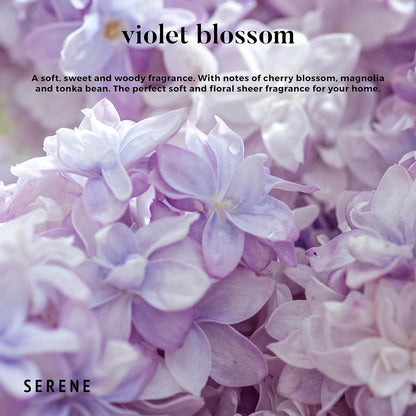 Hidden Label Large Scented Candle, Violet Blossom, 30oz 3 Wick Huge Candle, Serene Collection Slow Burn Natural Soy Candles for Home Scented