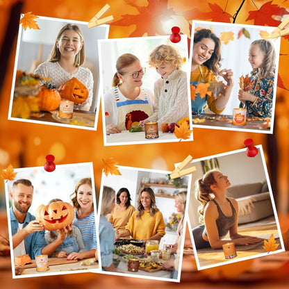 Set of 6 Fall Scented Candles 9 oz Aromatherapy Non Toxic Soy Wax Birthday Candles for Halloween Christmas Easter, Birthday Gifts for Women Men Back to School Gifts for Students, 6 Warmful Scents