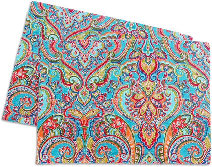 NEWLAKE Quilted Cotton Bed Pillowcases,European Gorgeous Floral Pattern, 2 Pieces, 20x36 Inch