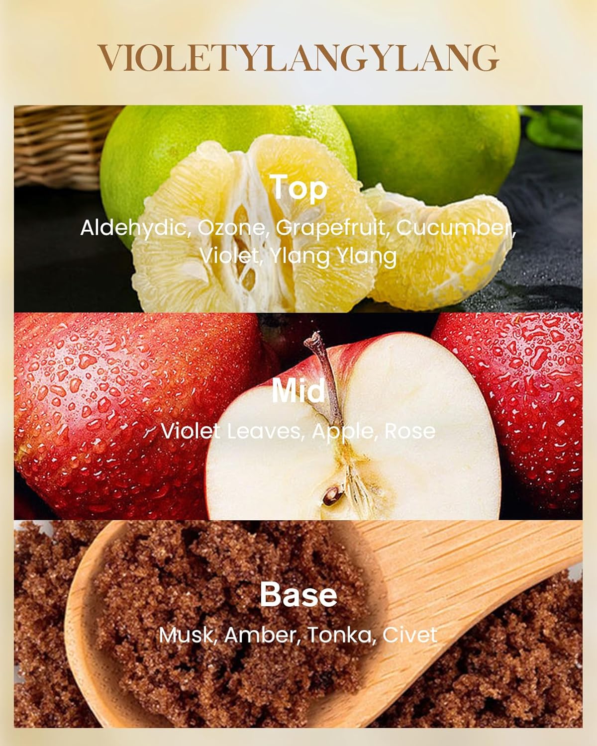 M&SENSE Violet YlangYlang Scented Candle, 3 Wick Soy Natural Wax Candles, 35oz 150H Long Lasting, Aromatherapy Sleep Calm Home Fragrance for Women Men