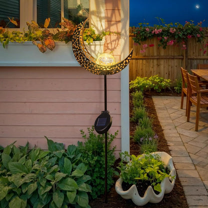 TAKE ME Moon Solar Lights Garden Outdoor Decor Waterproof Metal Solar Stakes Lights for Patio Yard Walkway Lawn Patio Mothers Day Garden Gifts Mom Wife Grandma