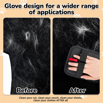 Pet Hair Remover, electrostatic pet Hair Removal Gloves, cat and Dog pet Hair Removal Tools, Suitable for Bed Sheets, Blankets, Clothes, Sofas, Multi-Functional Beauty Gloves -2 Piece