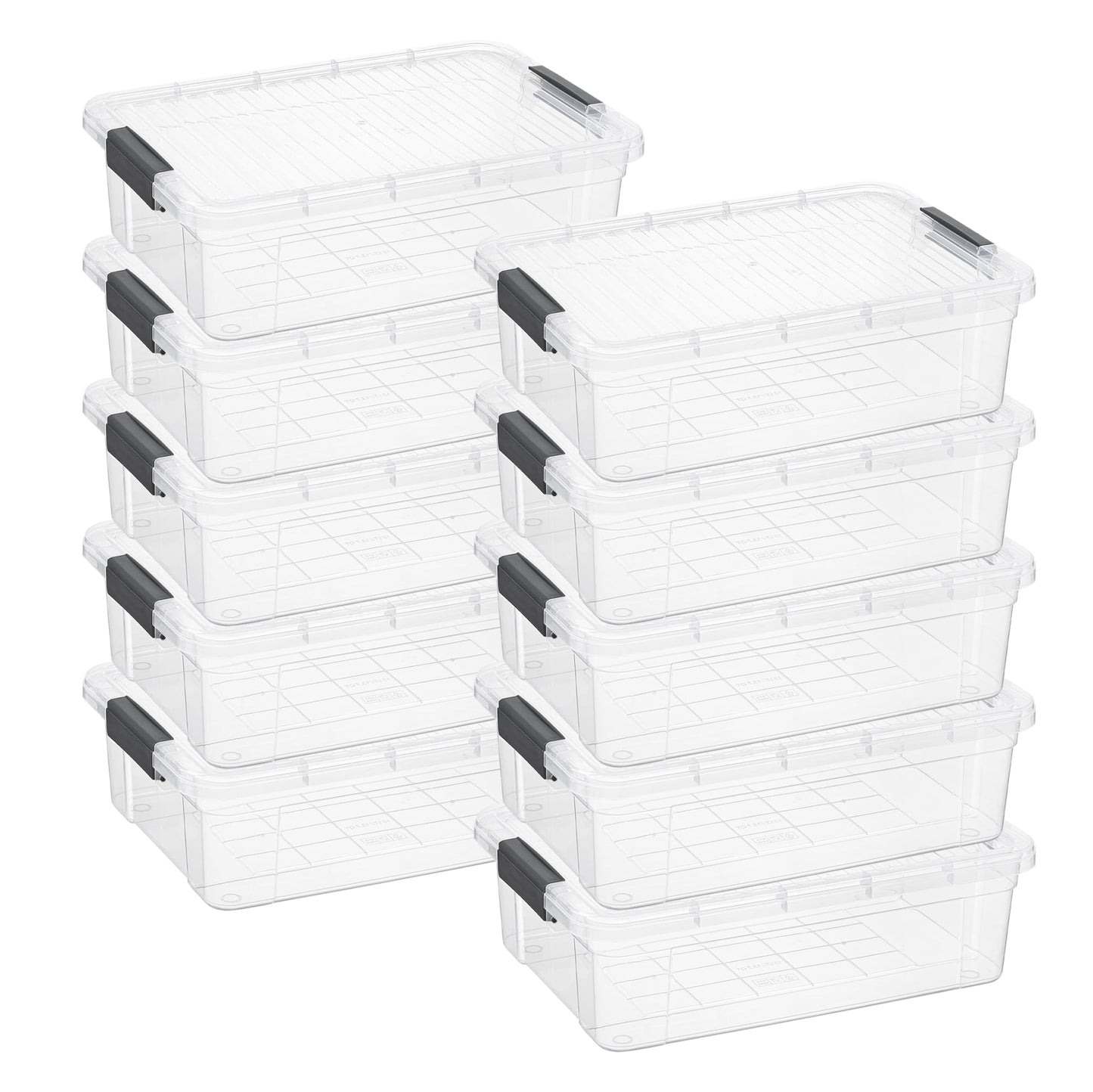 Superio Clear Storage Box with Lid, 22.5 Quart Plastic Container Bins for Organizing, Stackable