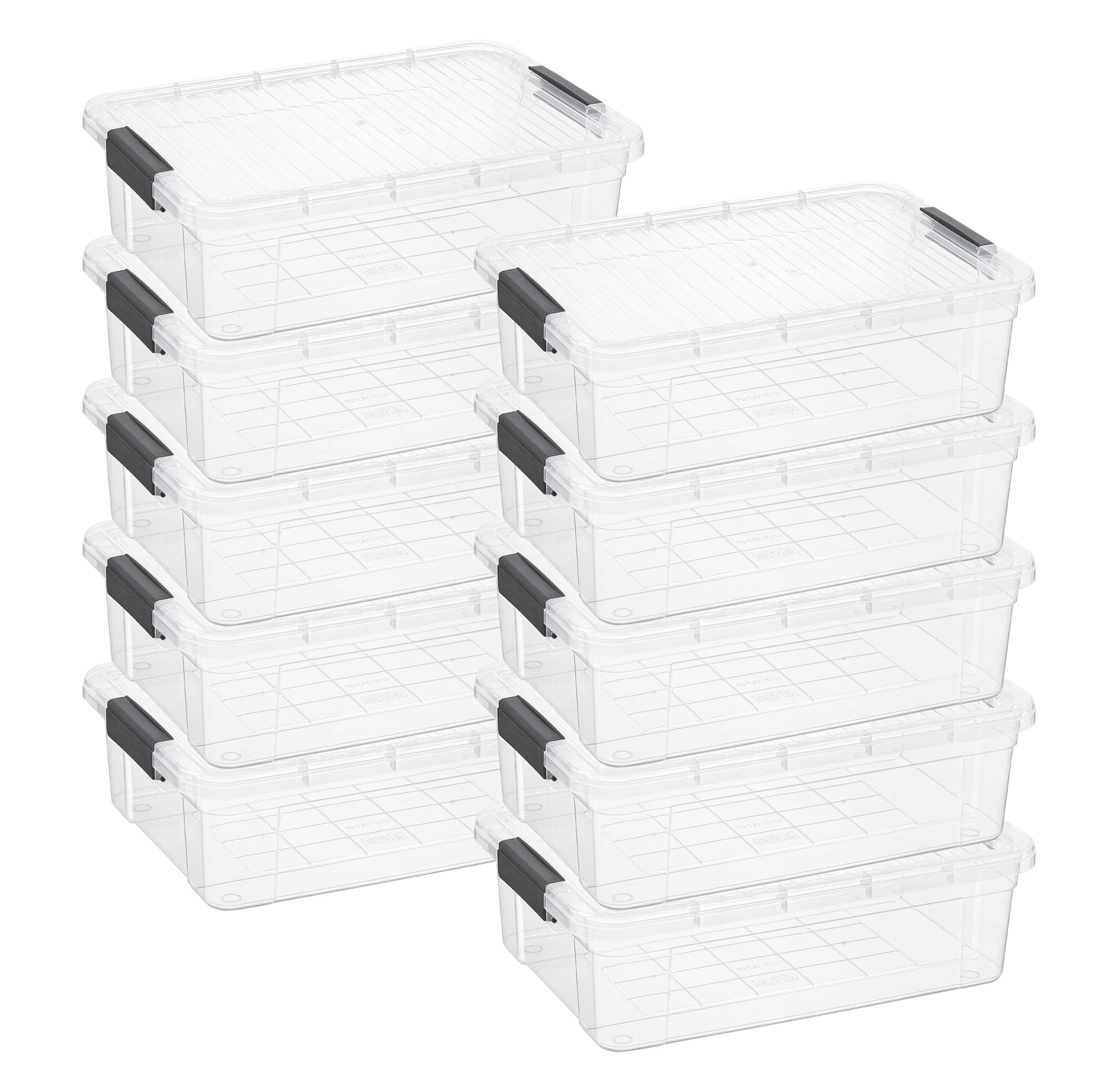 Superio Clear Storage Box with Lid, 22.5 Quart Plastic Container Bins for Organizing, Stackable