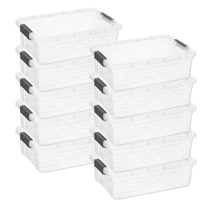 Superio Clear Storage Box with Lid, 22.5 Quart Plastic Container Bins for Organizing, Stackable