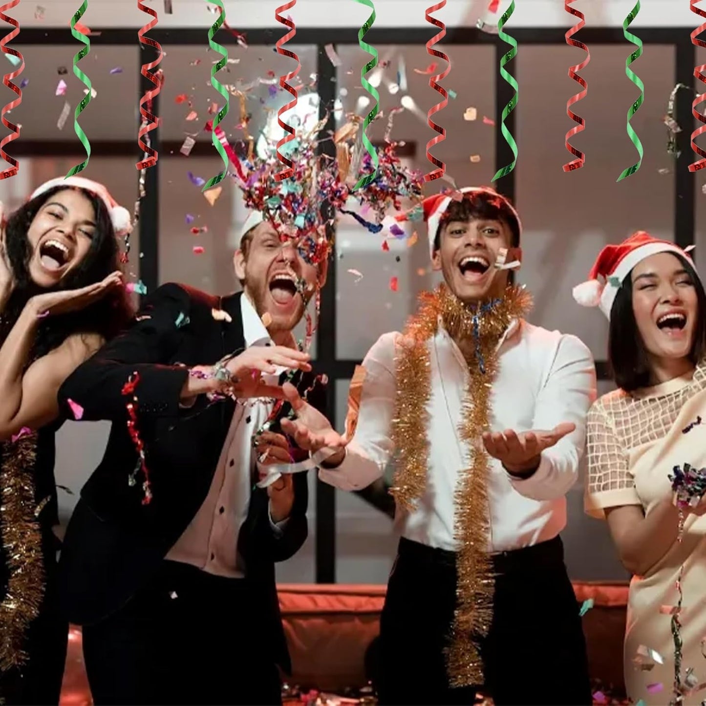 BEISHIDA 2 Pack Christmas Curling Ribbons Red and Green Balloon String Ribbons for Gift Warppping Birthday Christmas Party Decorations（Total 200 Yards）