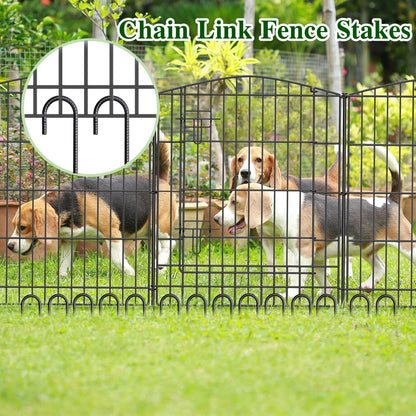 16 Inch Rebar Stakes J Hook 26 Pack Ground Stakes Heavy Duty Tent Stakes with Chisel Point End Chain Link Fence Stakes Galvanized Steel Ground Anchors Metal Spikes Black Coated