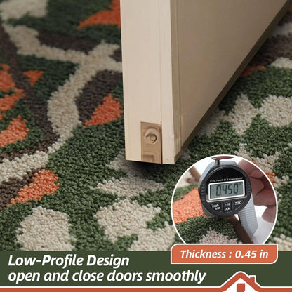 BEQHAUSE Dirt Trapper Door Mat 24" x 36", Non-Slip Entryway Rugs Washable, Floor Mat Stain Resistant and Absorbent Welcome Mat for Front Back Door, Muddy Wet Shoes & Paws, Boho Geometric Floral