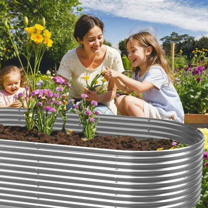 2 Pack 6x3FT Tall Galvanized Raised Garden Bed Outdoor,Metal Garden Bed for Vegetables,Steel Raised Beds for Gardening,Above Ground Garden Box for Flower-TA0