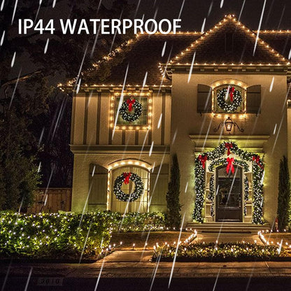 Dazzle Bright Christmas String Lights, 66FT 200 LED Connectable Green Wire 8 Modes String Lights, Waterproof Christmas Lights for Indoor Outdoor Patio Party Wedding Decorations, Warm White