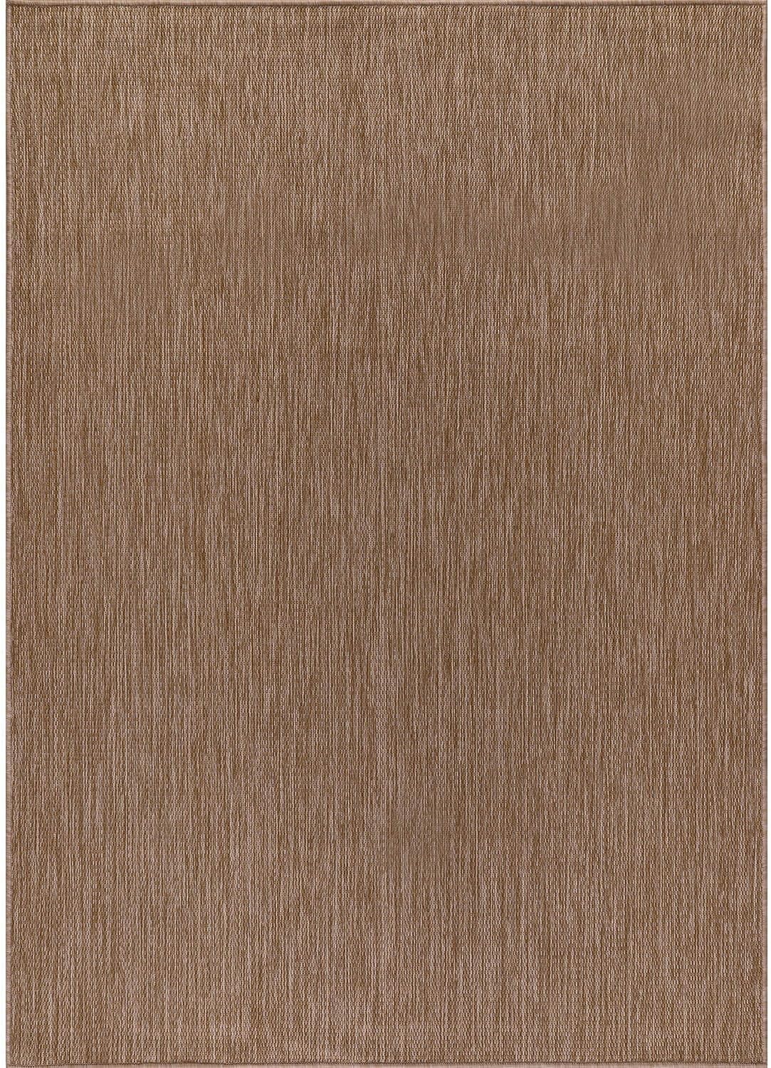 CAMILSON Outdoor Rug 8x10 Modern Area Rugs for Indoor and Outdoor Patios and Porches - Waterproof, Washable, Non-Shedding, Easy-to-Clean Outside Carpet (8 x 10, Solid - Jute)