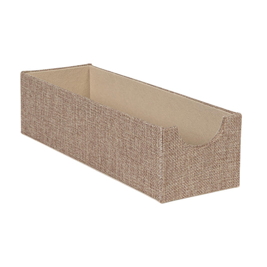 Household Essentials Brown 720-1 Deep Drawer Organizer Box for Storage | 12 in x 4 in x 3.13