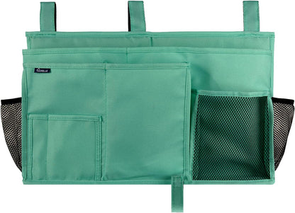 Surblue Caddy Hanging Organizer Bedside Storage Bag for Bunk and Hospital Beds, Green, L