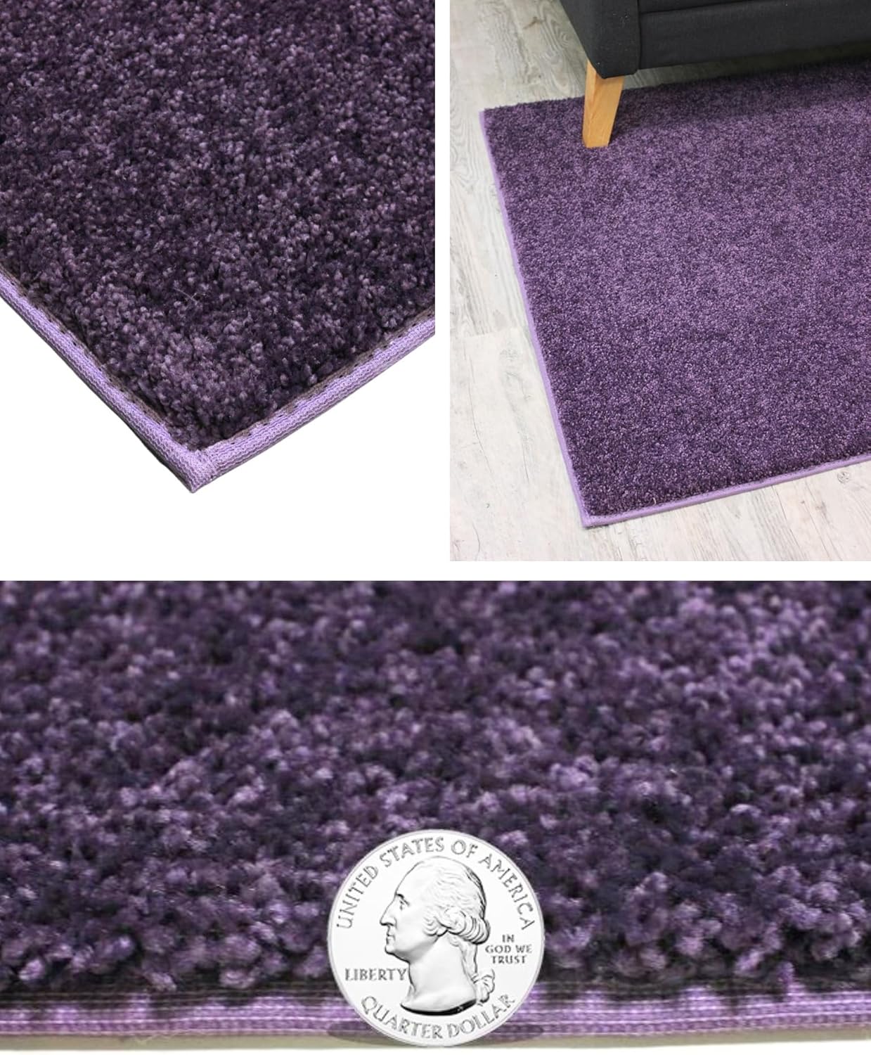 KOECKRITZ Soft and Colorful Kids Classroom Area Rugs (Passes Flammability Pill Test) Many Sizes and Bright Colors to Select from (4' x 6', Eggplant)