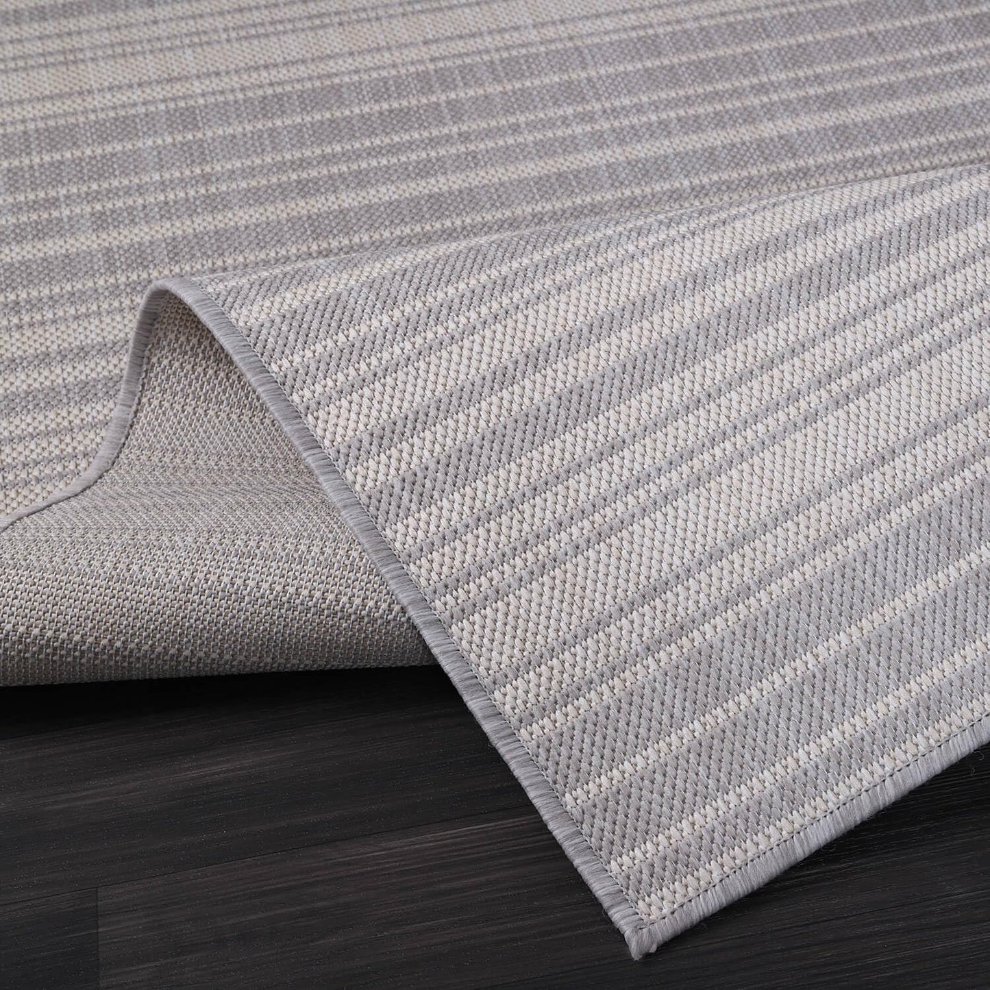 Stripe Outdoor Rug 5x7 Washable Outside Carpet for Indoor Patio Porch Waterproof Easy Cleaning Non Shedding Area Rugs Gray 5 x 7