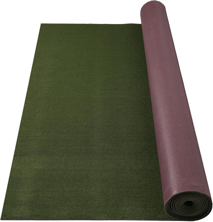 Marine Carpet,5 FT x 10 FT Olive Green Indoor Outdoor Carpet 0.2" Thick with Water-Proof TPE Backing, Non-Slide for Home, Patio, Porch, Deck