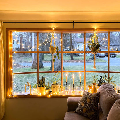 JMEXSUSS Connectable Warm White String Lights Indoor Bedroom, 8 Modes Christmas String Light Plug in Christmas Tree Lights, 33ft 100 LED Fairy Twinkle Light Outdoor for Home Garden Xmas Tree Decor