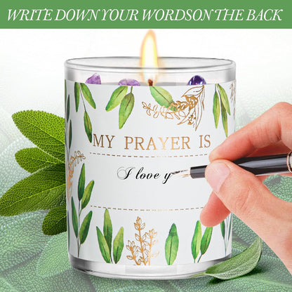 Candles, 6 Pack Sage Candle for Cleansing House Negative Energy, Scented Candles Gifts Set for Women, Crystal Candle Clearance with Crystal Healing Stones, Alternative to Smudge Sticks, Relax & Mind