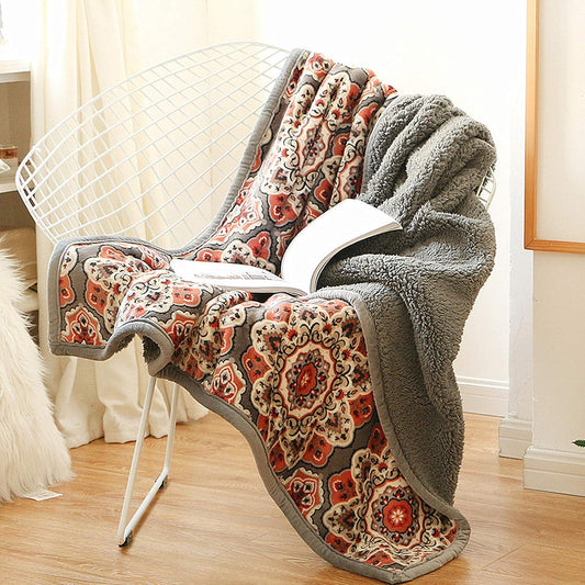 UKELER Floral Sherpa Bed Blanket King Size 90'' x 108'', Native American Cozy Warm Blanket for Bed/Couch/Sofa, Great Gift for Women's Day,Mother's Day,Father's Day,Thanksgiving,Christmas,Birthday