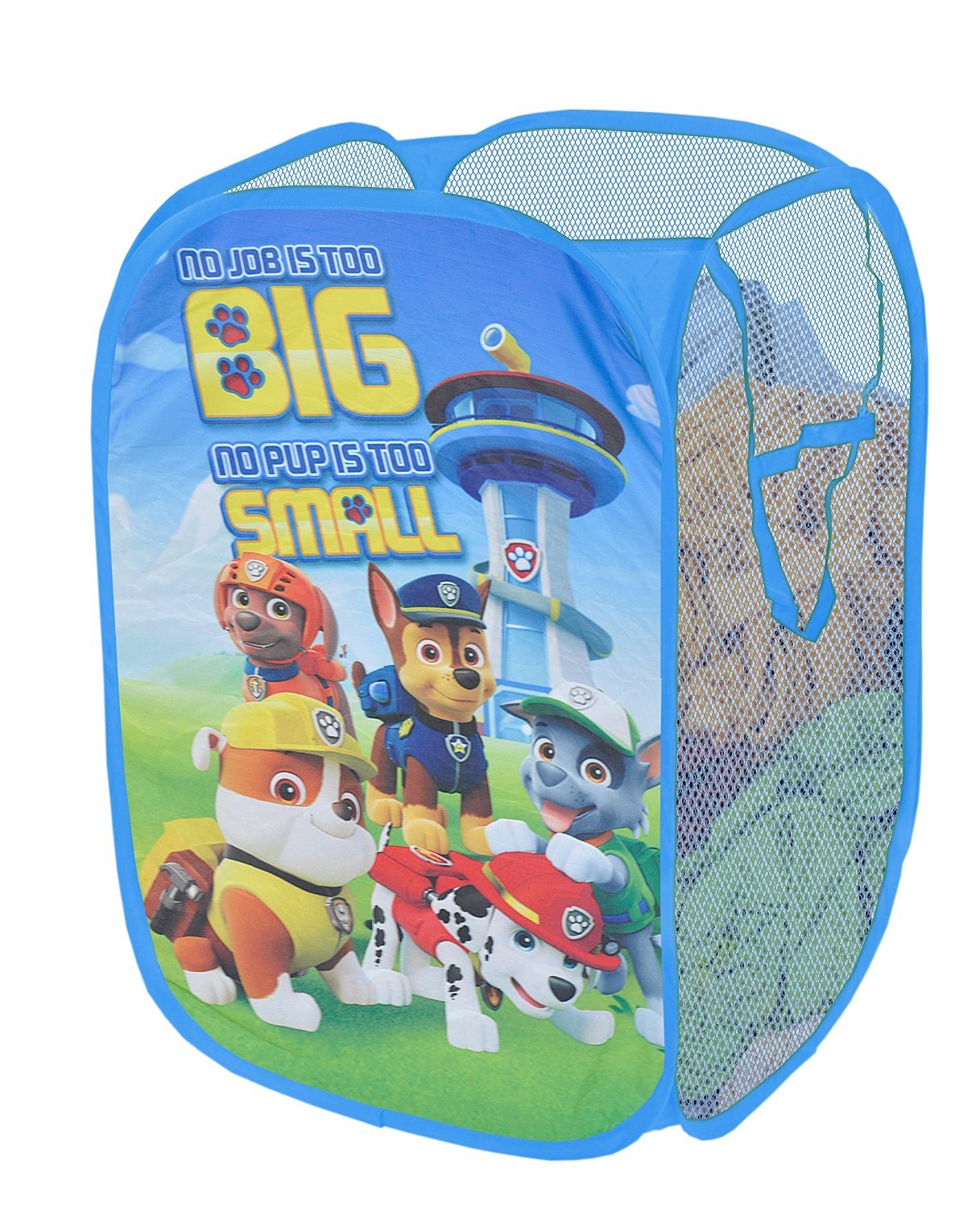 Nickelodeon Paw Patrol Pop Up Laundry Hamper with Durable Carry Handles,Kids Clothes Storage