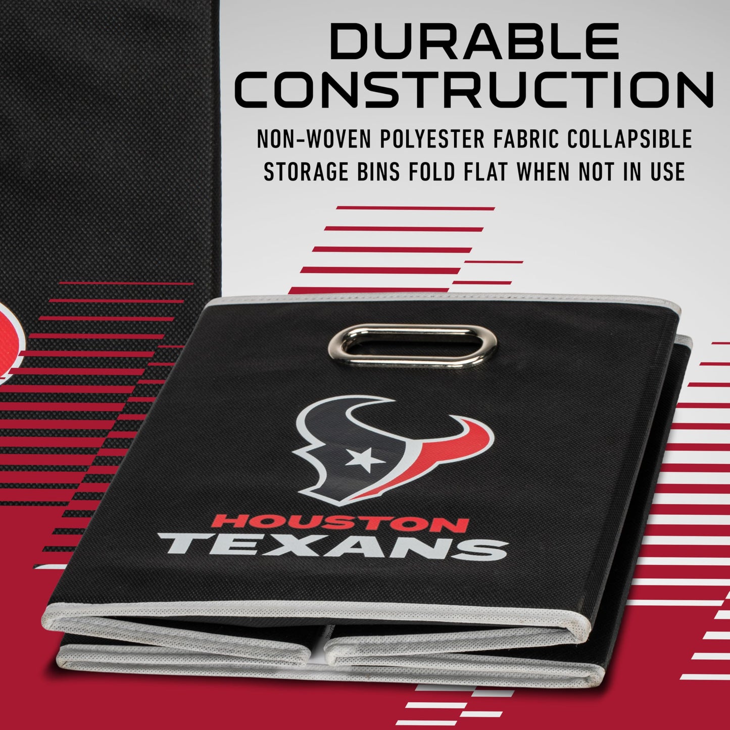Franklin Sports NFL Houston Texans Collapsible Storage Bin