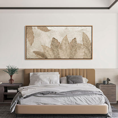 Minimalist & Modern Art for Bedroom Decor Framed Abstract Artwork for Walls Neutral & Contemporary Beige Wall art - Artwork for Living Room and Boho Style Large Abstract Wall Art 29×58IN