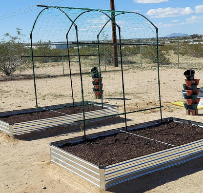 8x4x1ft(2 Pack) Galvanized Raised Garden Bed,Outdoor Planter Box Metal Patio Kit Planting Bed for Vegetables Flowers Herb,Silver