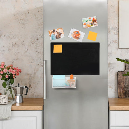 EASEPRES Magnetic Pencil Holder Set of 6 - Wire Mesh Storage Baskets Organizer with Strong Magnets - Perfect for Whiteboard, Refrigerator and Locker Accessories, White