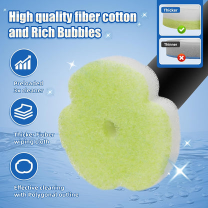 Toilet Bowl Cleaner Wand Refills,70 PCS Disposable Toilet Brush Heads Compatible with Wa.IE Jiemi and Most Wand,Disposable Wand Heads for Deep Cleaning