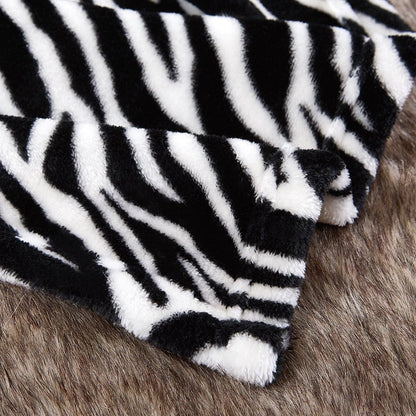 MERRYLIFE Throw Blanket for Couch Bed | Soft Decorative Ultra-Plush Colorful Blanket| Queen Size Travel Throws Oversized |(90" 90", Zebra)