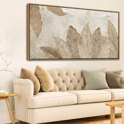 Minimalist & Modern Art for Bedroom Decor Framed Abstract Artwork for Walls Neutral & Contemporary Beige Wall art - Artwork for Living Room and Boho Style Large Abstract Wall Art 29×58IN