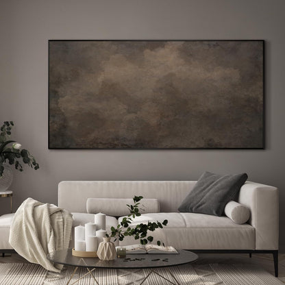 SIGNWIN 36"x72" Extra Large Framed Wall Art Neutral Cloudy Abstract Illustration, Soft Atmospheric Design for Home Living Room Bedroom Decor (Frame Assembly Required)