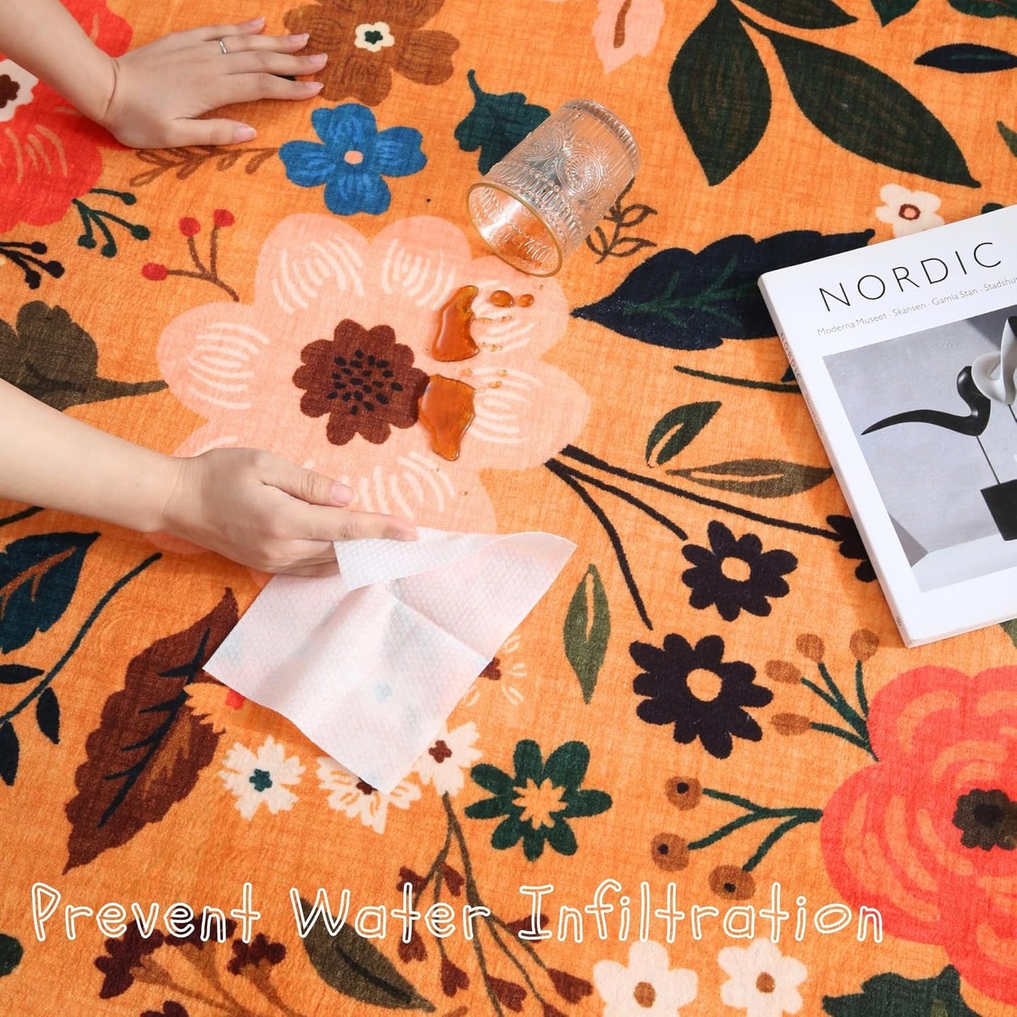 Runners for Hallways Kitchen Runner Rug Non Slip 2'x10' Long Washable Rugs with Rubber Backing Soft Floral Carpet Runner for Hallways, Kitchen, Laundry, Bedroom, Bathroom(Yellow)