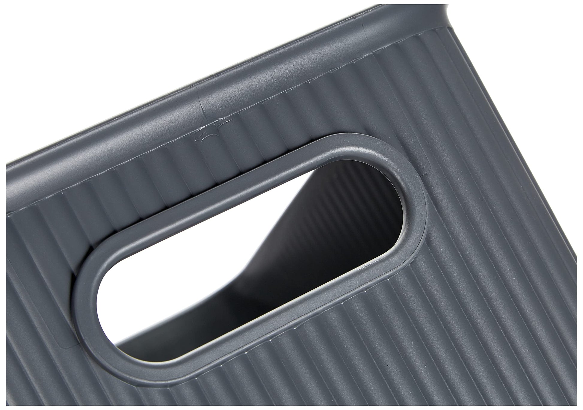 TATAY Baobab Multi-purpose Storage Basket Medium with Capacity for 5 Litres, Grey Anthracite, 18.1