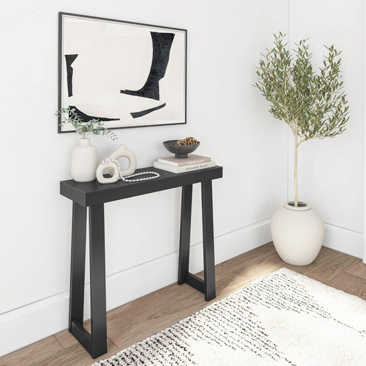 Plank+Beam Solid Wood Console Table, 36 Inch, Sofa Table, Narrow Entryway Table for Hallway, Behind