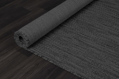 CAMILSON Outdoor Rug 8x10 Modern Area Rugs for Indoor and Outdoor Patios and Porches - Waterproof, Washable, Non-Shedding, Easy-to-Clean Outside Carpet (8 x 10, Solid - Dark Gray)
