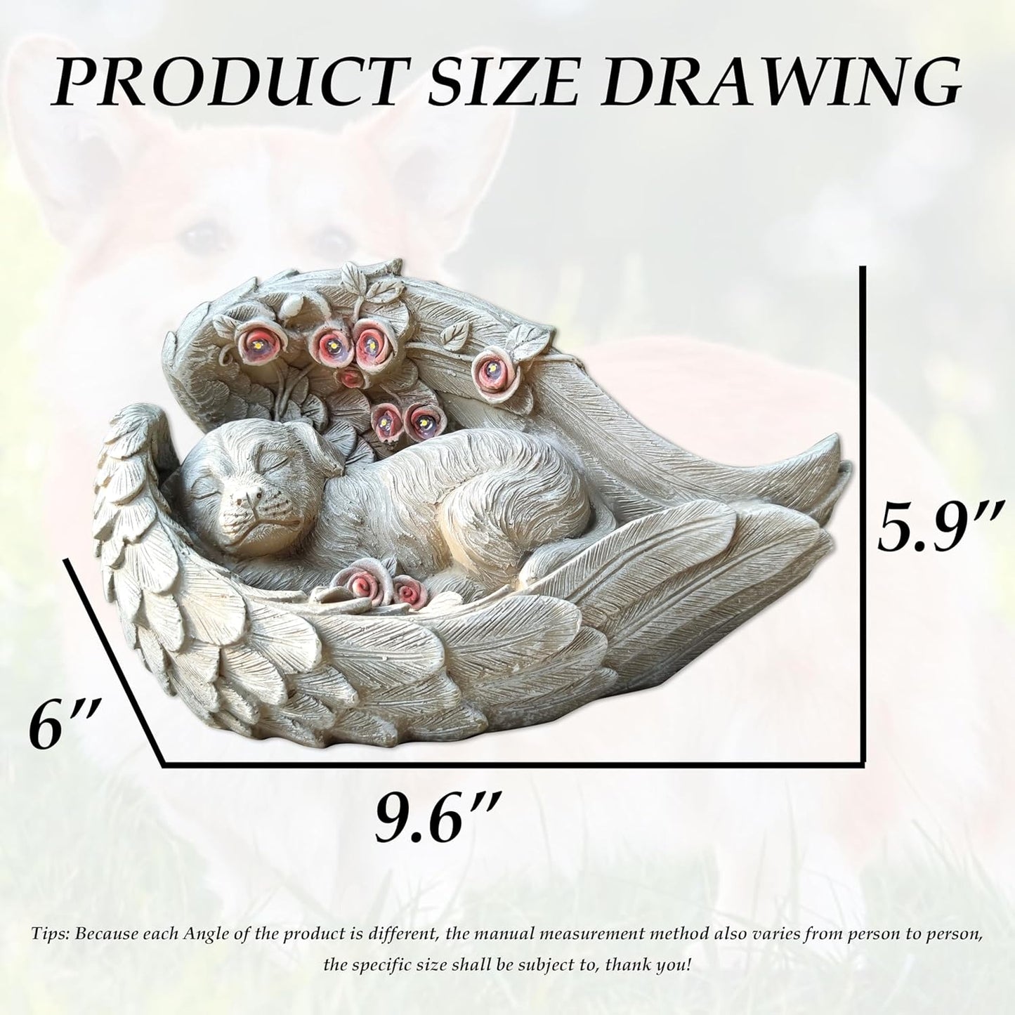 Solar Dog Garden Statues Outdoor Décor- Dog Figurines Solar LED Light Lawn Ornaments - Yard Decorations for Patio, Balcony, Backyard -Unique Birthday House Warming Gifts for Mom