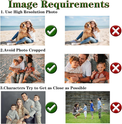 Personalized Christmas Ornament 2025, Photo Acrylic Customized Family Baby's Frist Christmas Ornament with Picture for Xmas Tree Decor Custom Gifts -Style1