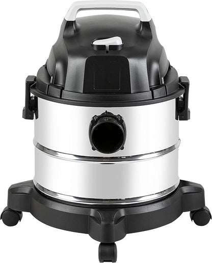 Amazon Basics Wet Dry Vacuum Cleaner, 4 gallon Shop, 3 HP Stainless Steel, Grey/Black